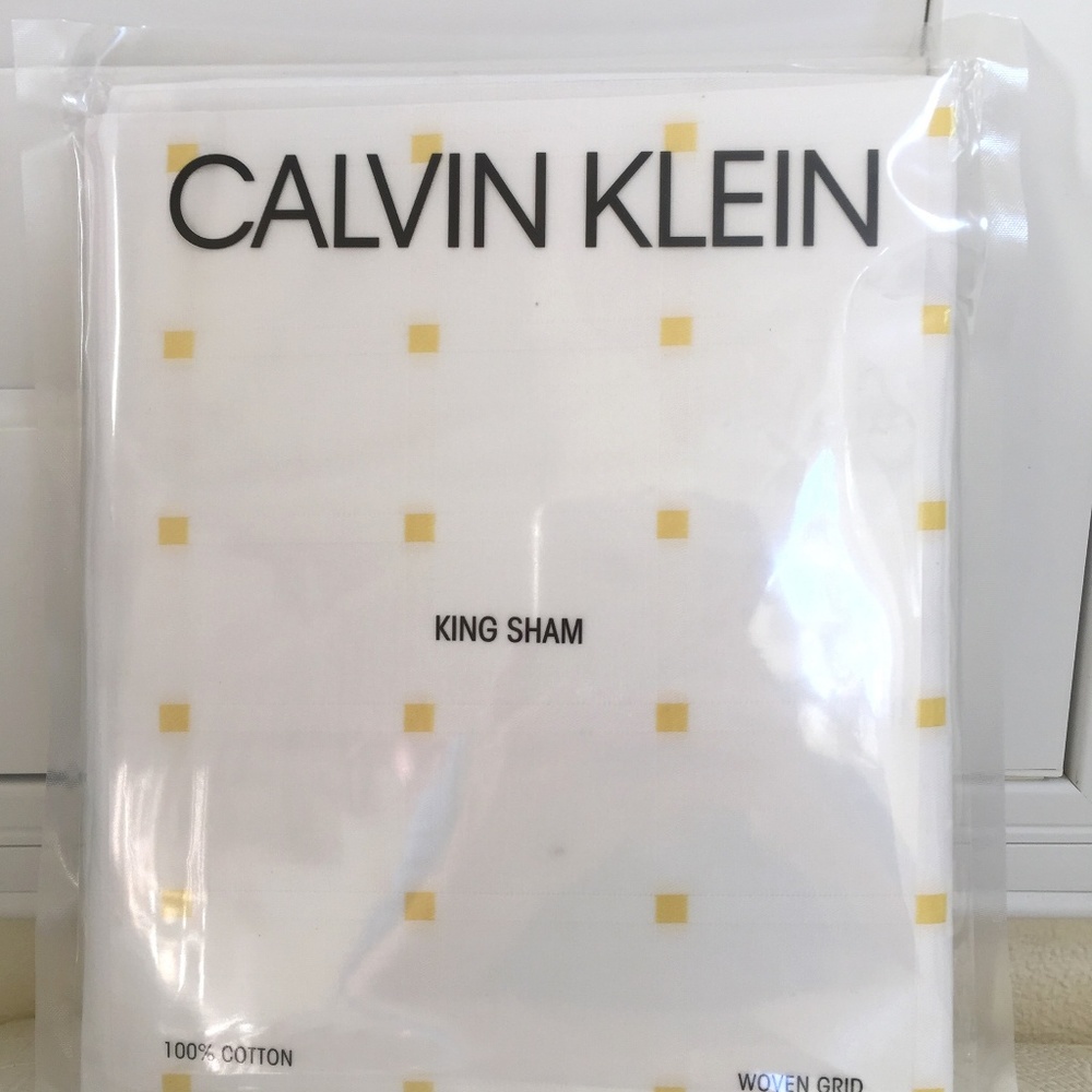 Calvin Klein Home Edith Woven Grid 1x KING SHAM